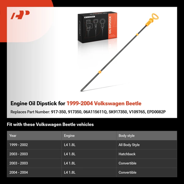 Engine Oil Dipstick for 1999-2004 Volkswagen Beetle