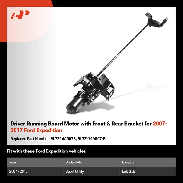 Driver Running Board Motor with Front & Rear Bracket for 2007-2017 Ford Expedition