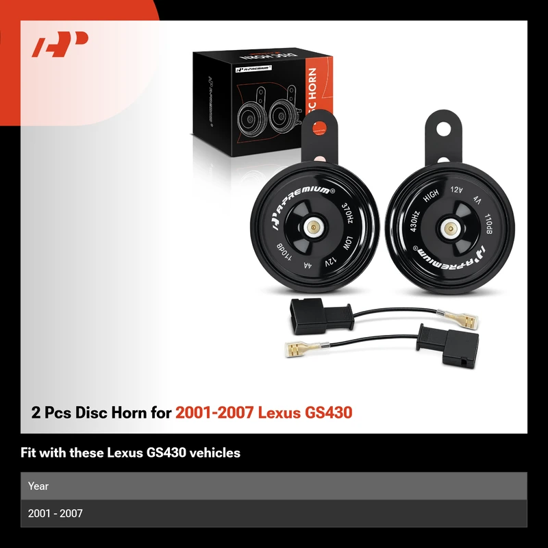 2 Pcs Disc Horn for 2001-2007 Lexus GS430