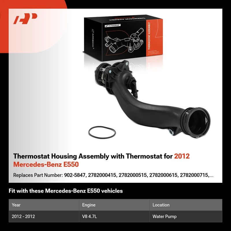 Thermostat Housing Assembly with Thermostat for 2012 Mercedes-Benz E550