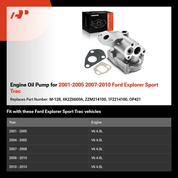 Engine Oil Pump for 2001-2005 2007-2010 Ford Explorer Sport Trac