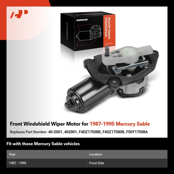 Front Windshield Wiper Motor for 1987-1995 Mercury Sable