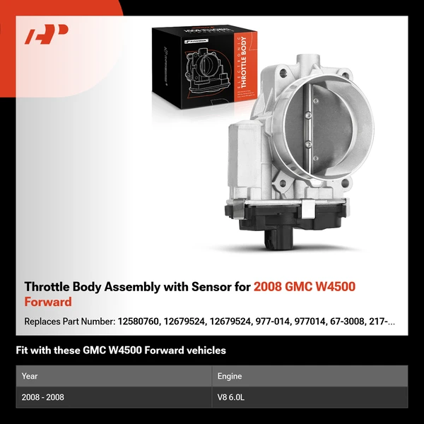 Throttle Body Assembly with Sensor for 2008 GMC W4500 Forward