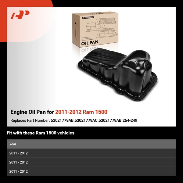 Engine Oil Pan for 2011-2012 Ram 1500