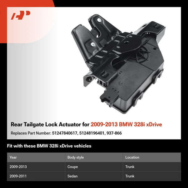 Rear Tailgate Lock Actuator for 2009-2013 BMW 328i xDrive