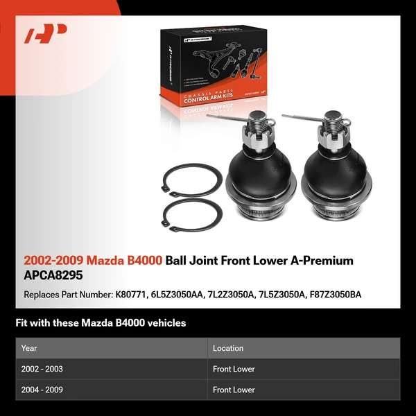 2002-2009 Mazda B4000 Ball Joint Front Lower A-Premium APCA8295
