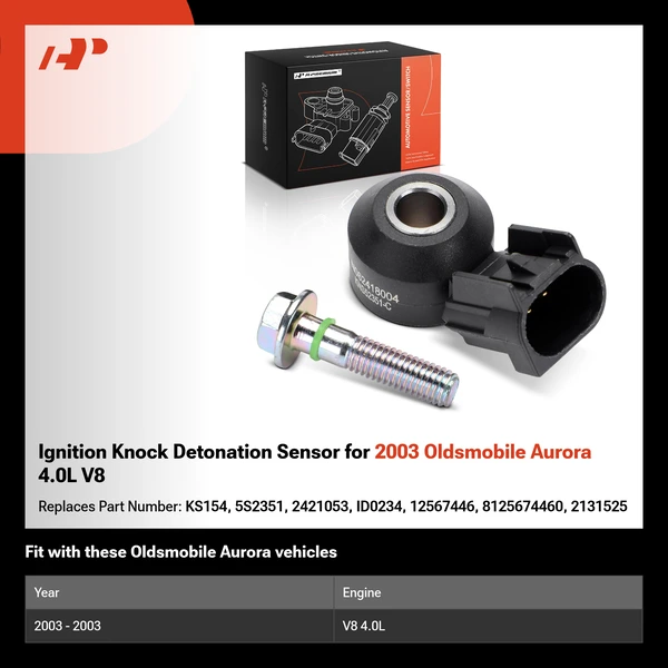 Ignition Knock Detonation Sensor for 2003 Oldsmobile Aurora 4.0L V8