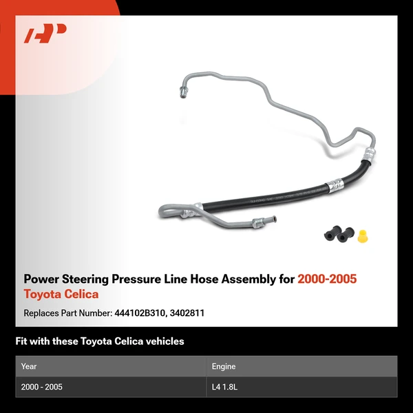 Power Steering Pressure Line Hose Assembly for 2000-2005 Toyota Celica