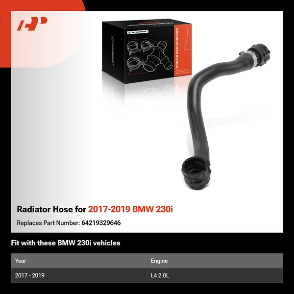 Radiator Hose for 2017-2019 BMW 230i