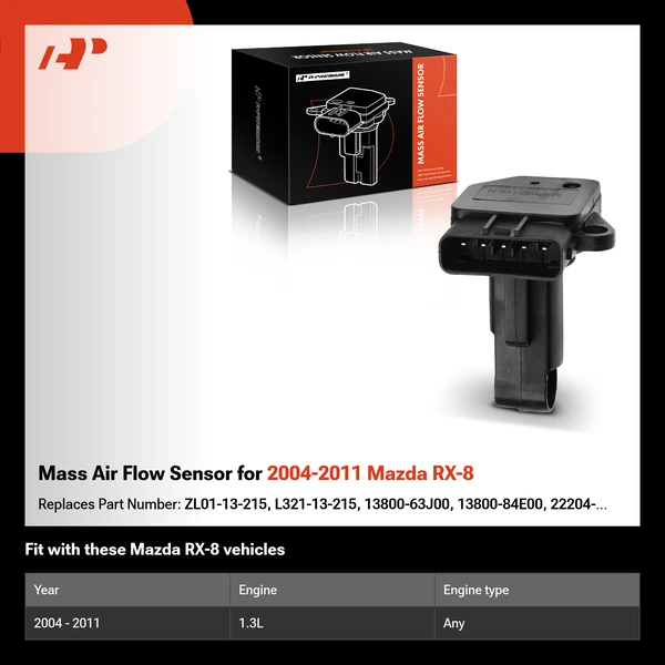 Mass Air Flow Sensor for 2004-2011 Mazda RX-8