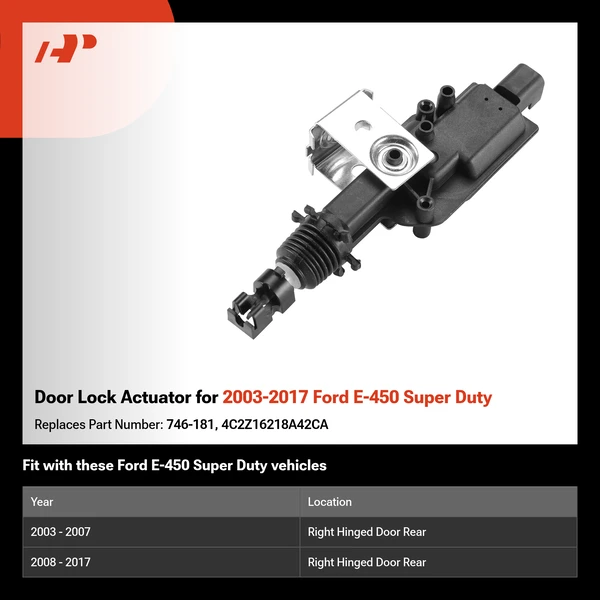 Door Lock Actuator for 2003-2017 Ford E-450 Super Duty