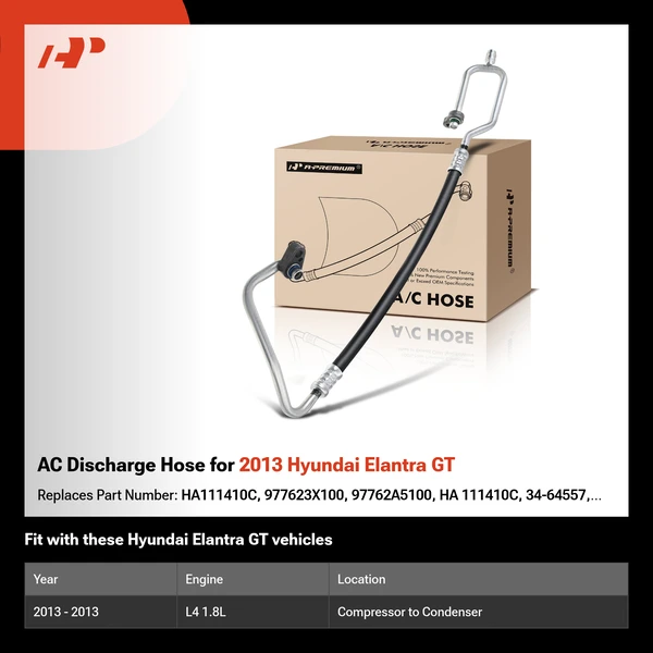 AC Discharge Hose for 2013 Hyundai Elantra GT