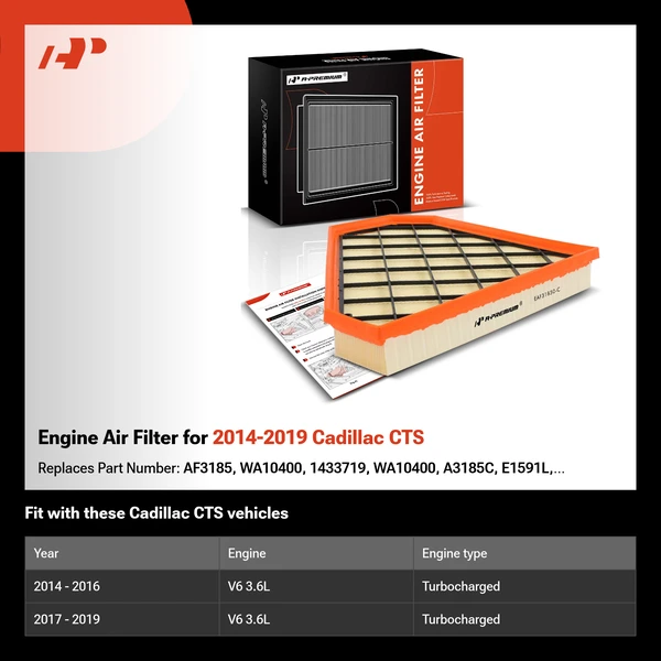 Engine Air Filter for 2014-2019 Cadillac CTS