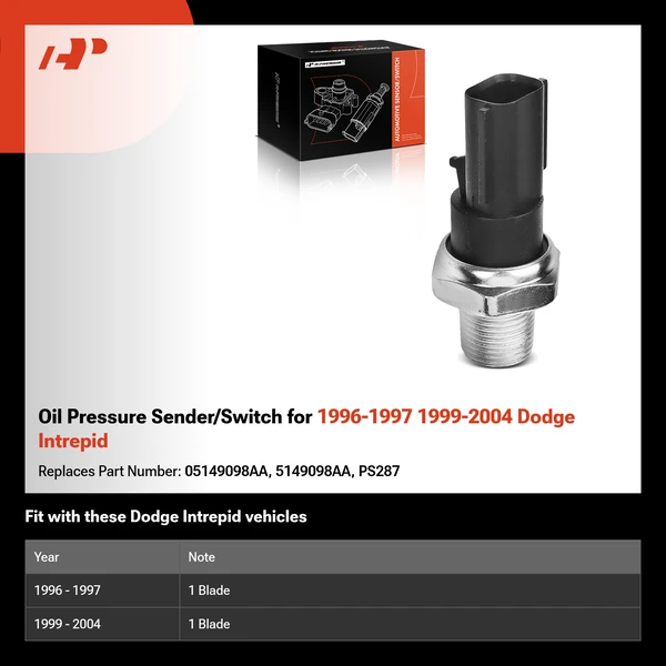 Oil Pressure Sender/Switch for 1996-1997 1999-2004 Dodge Intrepid