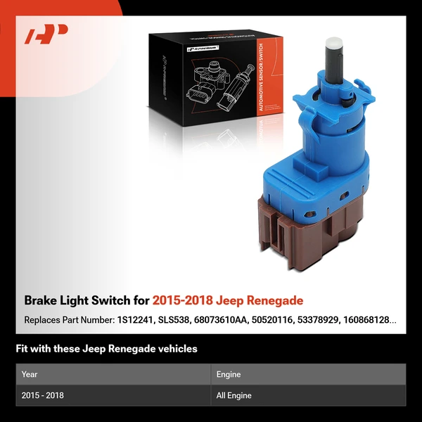 Brake Light Switch for 2015-2018 Jeep Renegade
