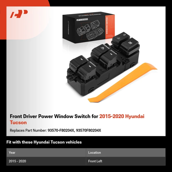 Front Driver Power Window Switch for 2015-2020 Hyundai Tucson