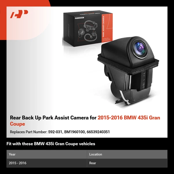Rear Back Up Park Assist Camera for 2015-2016 BMW 435i Gran Coupe