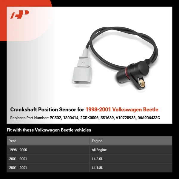 Crankshaft Position Sensor for 1998-2001 Volkswagen Beetle