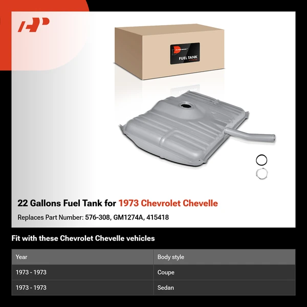 22 Gallons Fuel Tank for 1973 Chevrolet Chevelle