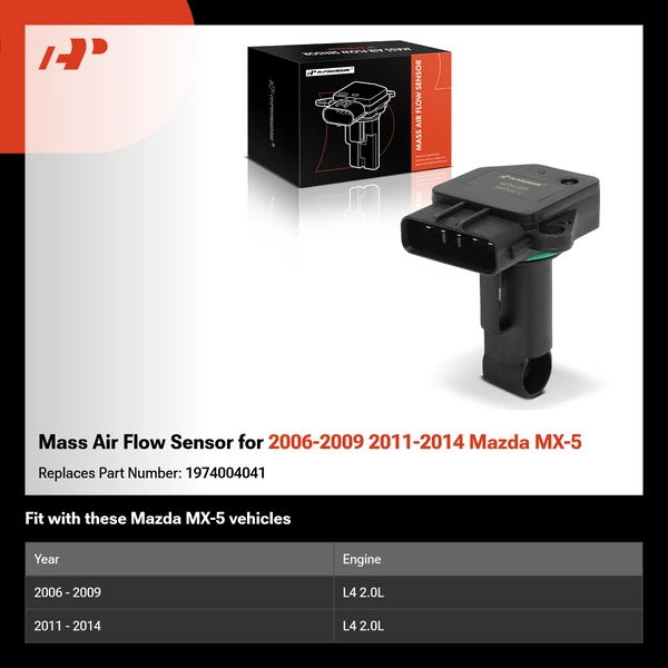 Mass Air Flow Sensor for 2006-2009 2011-2014 Mazda MX-5