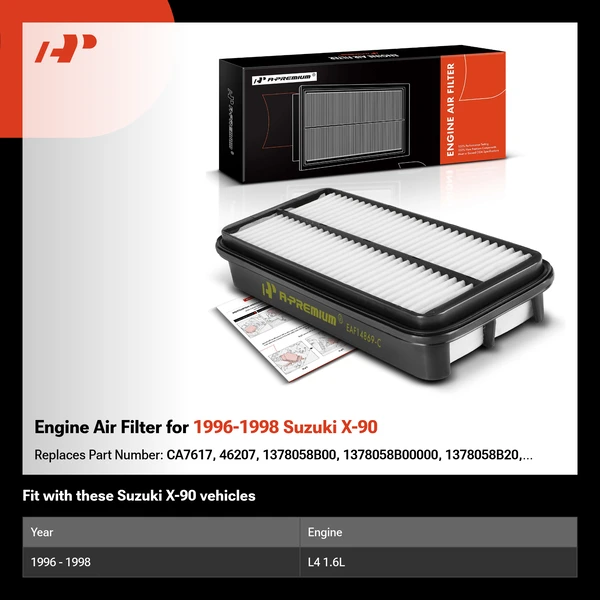 Engine Air Filter for 1996-1998 Suzuki X-90