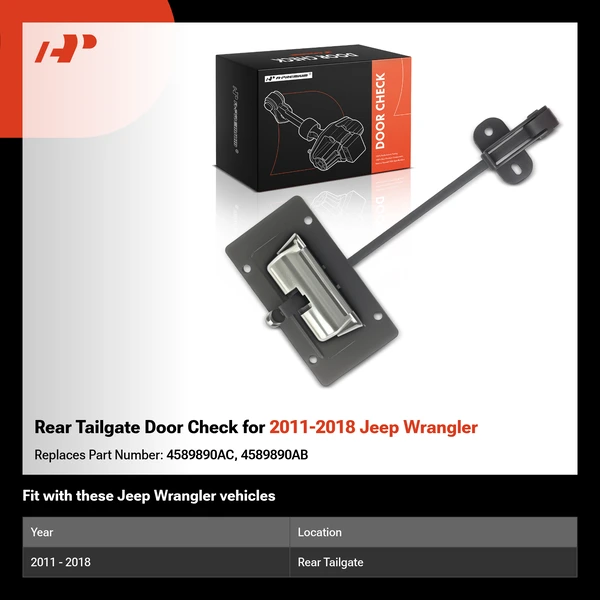 Rear Tailgate Door Check for 2011-2018 Jeep Wrangler
