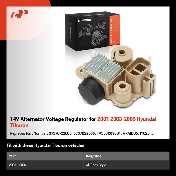 14V Alternator Voltage Regulator for 2001 2003-2006 Hyundai Tiburon