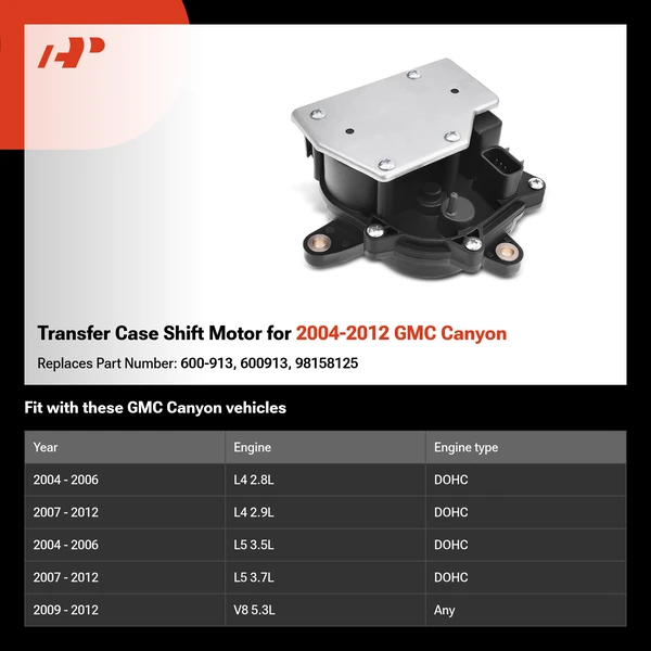 Transfer Case Shift Motor for 2004-2012 GMC Canyon