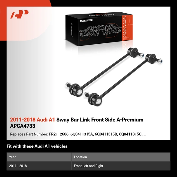 2011-2018 Audi A1 Sway Bar Link Front Side A-Premium APCA4733