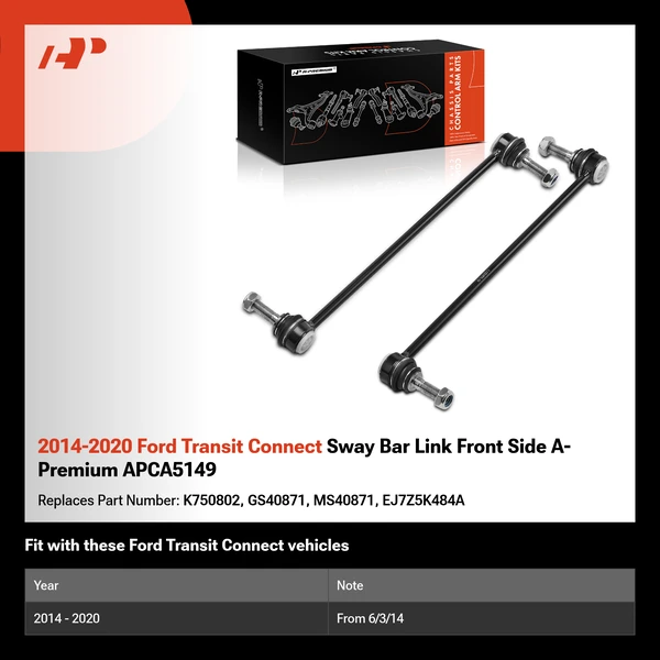 2014-2020 Ford Transit Connect Sway Bar Link Front Side A-Premium APCA5149