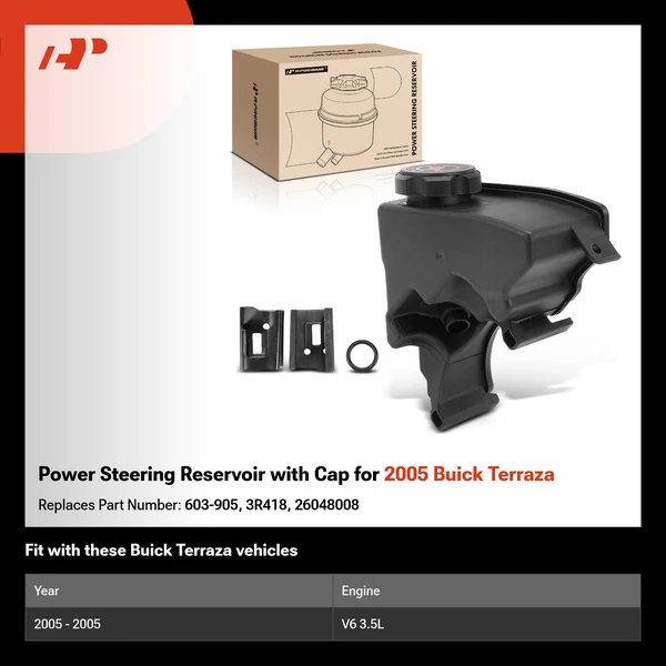 Power Steering Reservoir with Cap for 2005 Buick Terraza