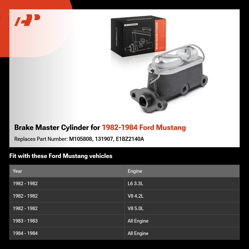 Brake Master Cylinder for 1982-1984 Ford Mustang