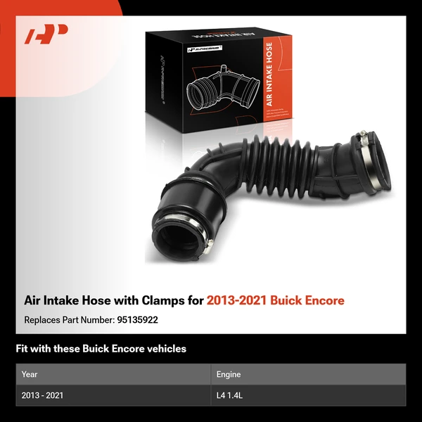 Air Intake Hose with Clamps for 2013-2021 Buick Encore
