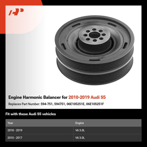 Engine Harmonic Balancer for 2010-2019 Audi S5