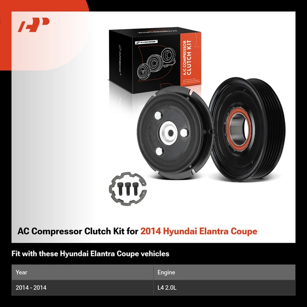 AC Compressor Clutch Kit for 2014 Hyundai Elantra Coupe