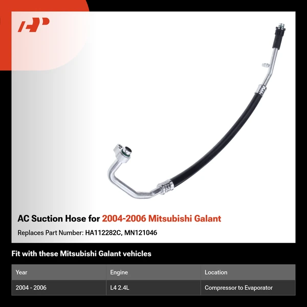 AC Suction Hose for 2004-2006 Mitsubishi Galant