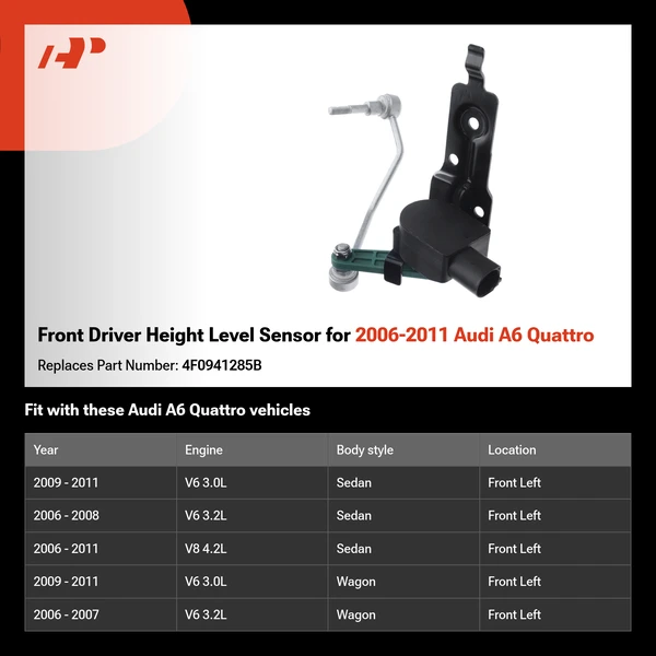 Front Driver Height Level Sensor for 2006-2011 Audi A6 Quattro