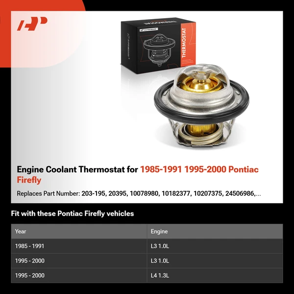 Engine Coolant Thermostat for 1985-1991 1995-2000 Pontiac Firefly