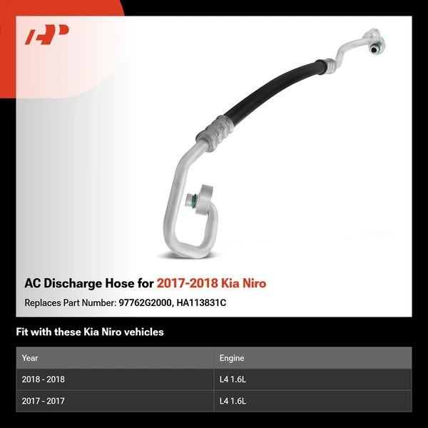 AC Discharge Hose for 2017-2018 Kia Niro