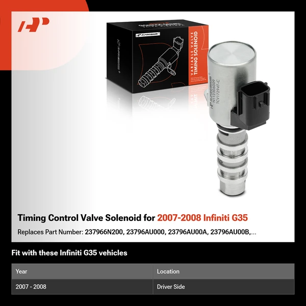 Timing Control Valve Solenoid for 2007-2008 Infiniti G35