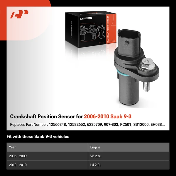 Crankshaft Position Sensor for 2006-2010 Saab 9-3