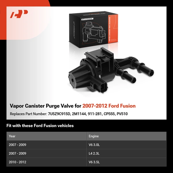 Vapor Canister Purge Valve for 2007-2012 Ford Fusion