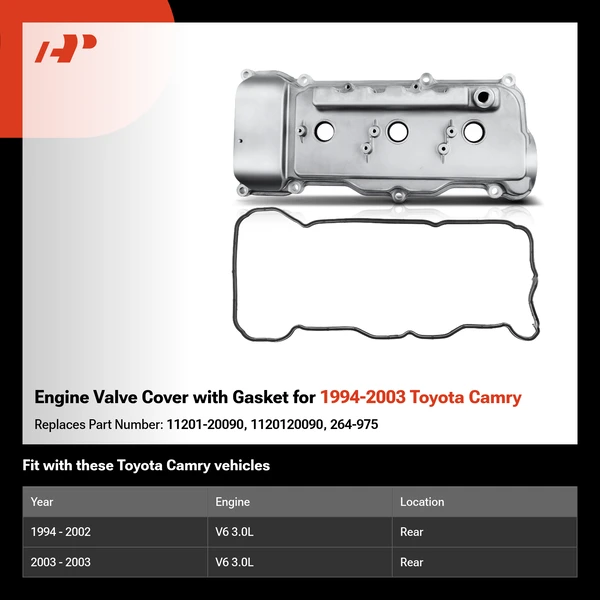 Engine Valve Cover with Gasket for 1994-2003 Toyota Camry