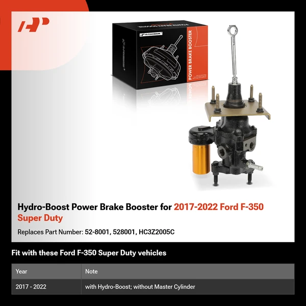 Hydro-Boost Power Brake Booster for 2017-2022 Ford F-350 Super Duty