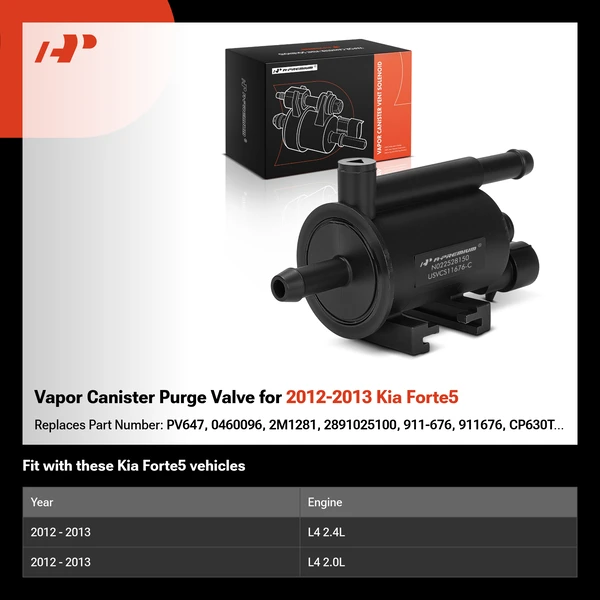 Vapor Canister Purge Valve for 2012-2013 Kia Forte5