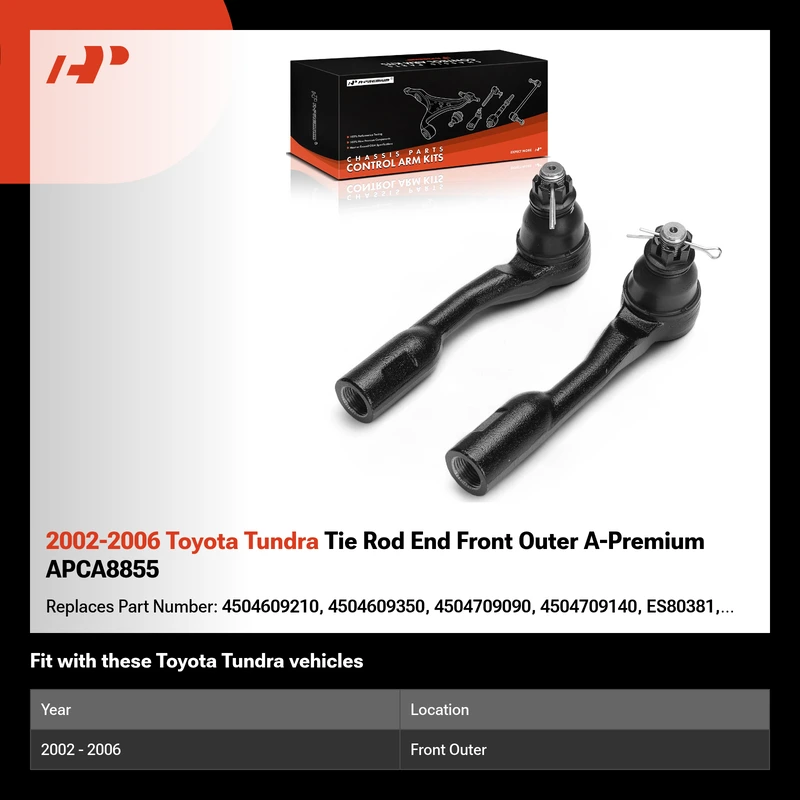 2002-2006 Toyota Tundra Tie Rod End Front Outer A-Premium APCA8855