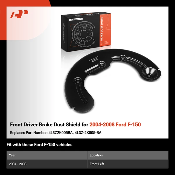 Front Driver Brake Dust Shield for 2004-2008 Ford F-150