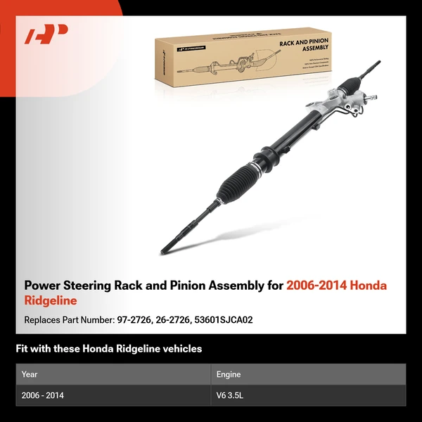 Power Steering Rack and Pinion Assembly for 2006-2014 Honda Ridgeline