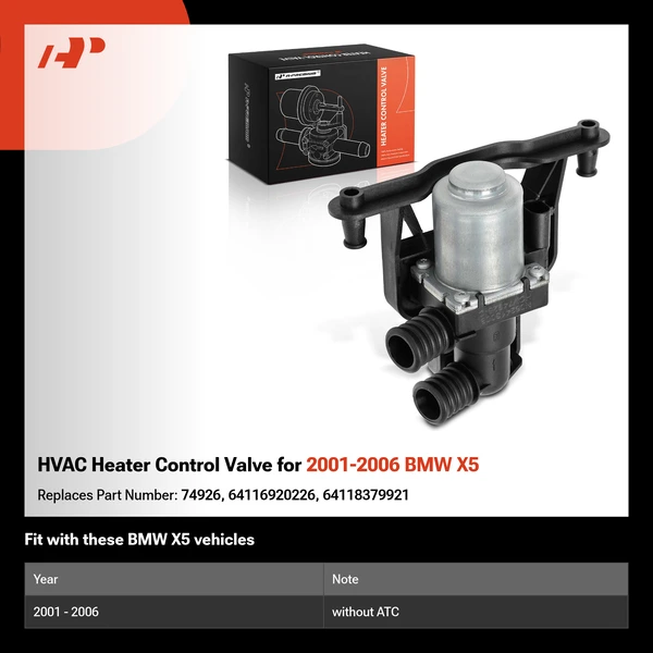 HVAC Heater Control Valve for 2001-2006 BMW X5