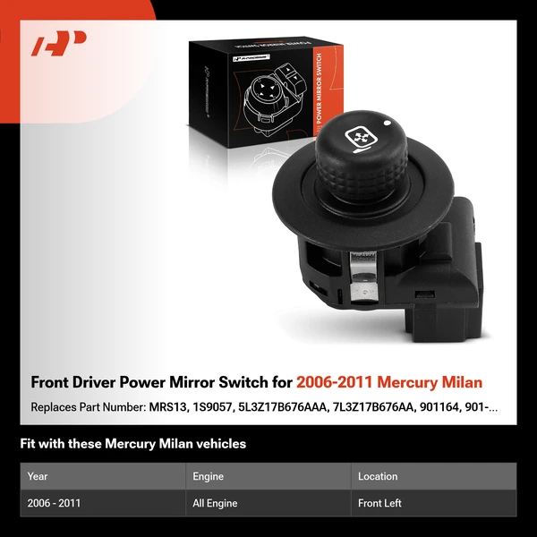 Front Driver Power Mirror Switch for 2006-2011 Mercury Milan